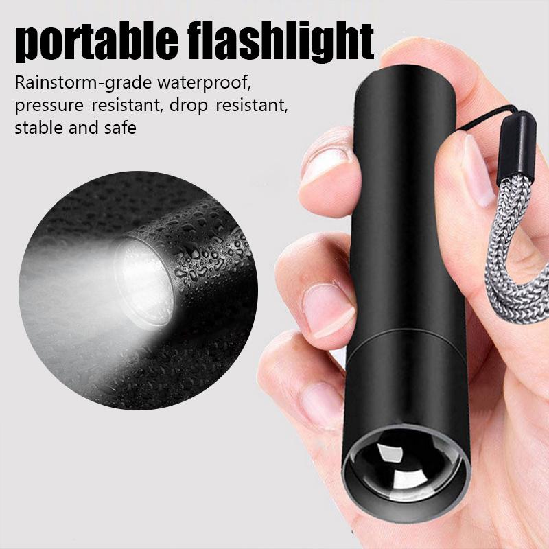 Portable Usb Rechargeable Laser Flashlights Pocket Keychain Mini Led Light Waterproof Outdoor Hiking Hunting Torch Lamp Lantern