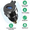 USB C 30W PD3.0 Fast Charger Din to USB, Hella Plug USB Adapter, 18W QC3.0 Power Outlet, Aluminum Voltmeter for 12V-24V Ducati Triumph BMW Motorcycle