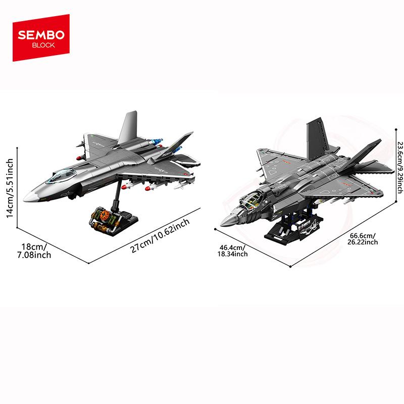 Non-Toxic Sembo Block Military Aircrafts Weapons Assemblage Building Blocks Moc Fighter Model Bricks Kit Toys Kids For Children Holiday Gifts