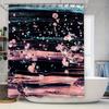 Stylish Waterproof Shower Curtain with Vibrant Abstract Design for Bathroom Decorations Pink Blue Black Color Splash Pattern Hom