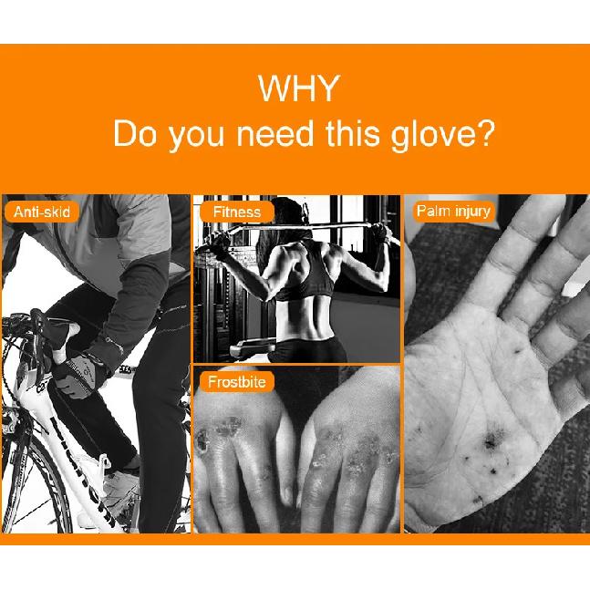 INBIKE Winter Cycling Gloves Full Finger Thermal Men's Bicycle Gloves Warm Cotton Waterproof Bike Gloves for Motorcycle Cycling