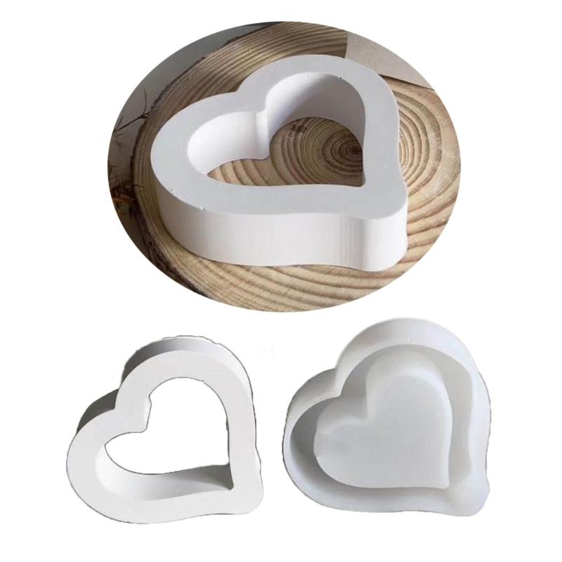 Liebe Herzform Harzformen Ausgehöhltes Liebesherz Silikonform DIY Handgefertigt Epoxid Ornamente Gussform Dekorationen