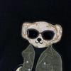 Women's Trendy Raf Simons Bear Embroidery Knit Sweater - Autumn/Winter Fashion