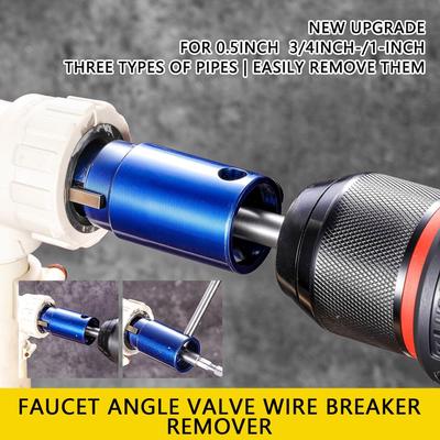 Outil extracteur de tuyau cassé Outil de retrait de filetage de tuyau cassé Convient pour tube 1/2 pouce 3/4 pouce 1 pouce Robuste Changeur pour perceuse Plombiers Douche