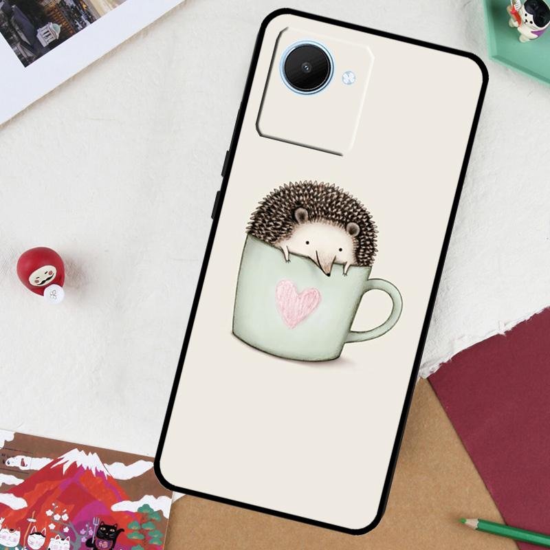 Hedgehog For Realme GT 7 Pro GT 6 5 6T 10 11 12 13 14 Pro Plus C61 C53 C51 C21Y C25S C75 C55 C67 Case