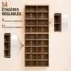 CD and DVD storage 18 Compartments 78.5x24x175cm Dark Walnut
