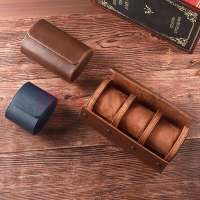 Travel Case - 3 Watch Roll Watch Storage and Organizer-Secure Storage with Innovative Removable Pillows & Solid Watch Organizer