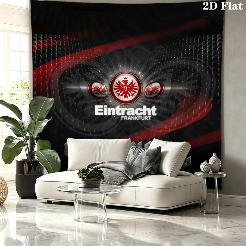 Eintracht Frankfurt Custom Name Wall Tapestry Aesthetic Wall Hanging Printed Fabric Blanket Decorative Tapestries for Bedroom Living Room Home Decor