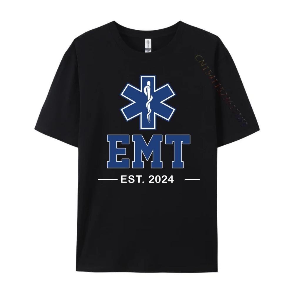 Emt Established Est Ems Paramedic Medic Graduation Grpahic Tee Luxury TShirt HOLIDAYS