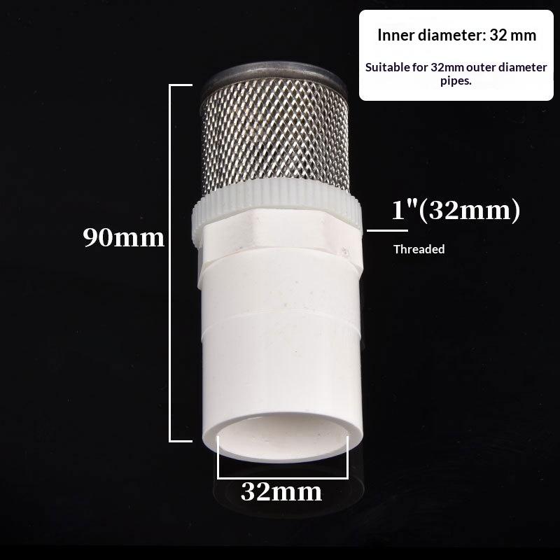 20~63Mm 304 Stainless Steel Filter Pvc Pipe For Small Aquarium Tank Water Pump Inlet Tube Filter Garden Drip Irrigation Filter