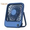 Ventilator portabil reîncărcabil, mini ventilator electric cu motor fără perii, 4 viteze, flux de aer puternic, zgomot redus, ventilator de masă mic și silențios