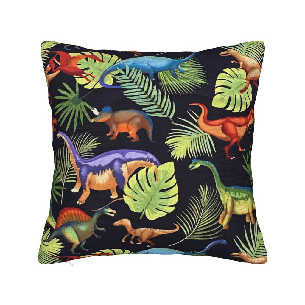 Pillow Cover Fun Dinosaur Pattern Novelty Pillow Case For Sofa Couch Bed Living Room Pillowcases