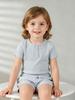 Infant Summer Pajama Set: Short Sleeve T-shirt & Shorts Rompers for 0-1 Year Olds, Breathable & Air-Conditioning Friendly.