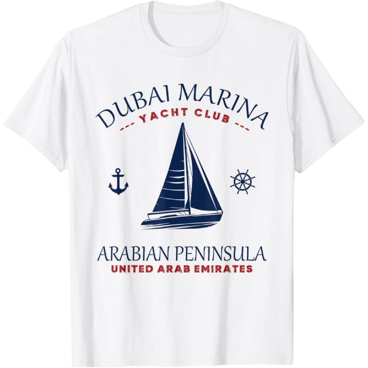Клуб яхт Dubai Marina Объединенные Арабские Эмираты Парусная футболка S белый