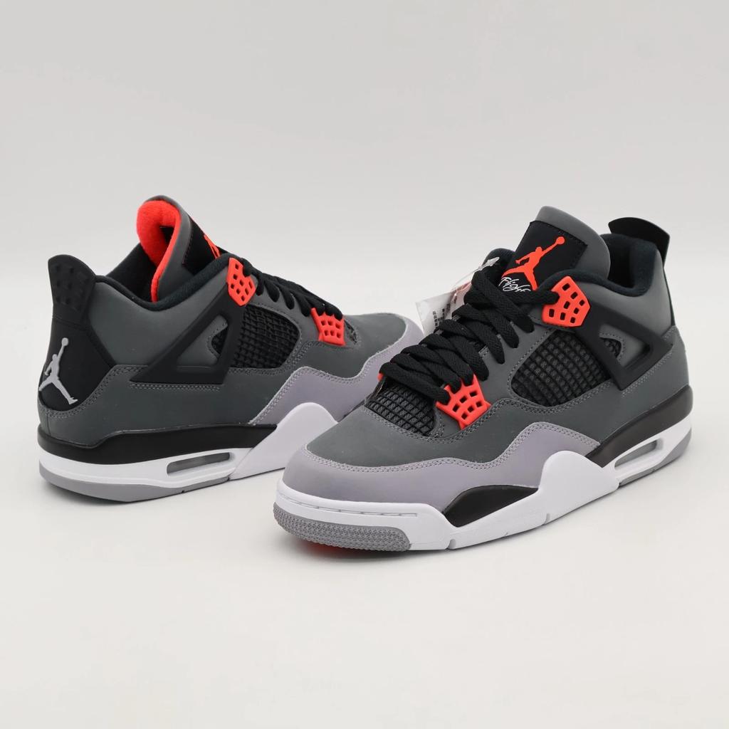 DH6927-061 Nike Air Jordan 4 Infrared 23 Black Cement Dark Grey Red (Men's)