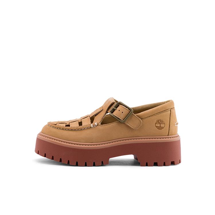 Timberland Casual Thick Sole Height Increasing Breathable Mary Jane Shoes Women Shoes Light-Beige A4188EN3