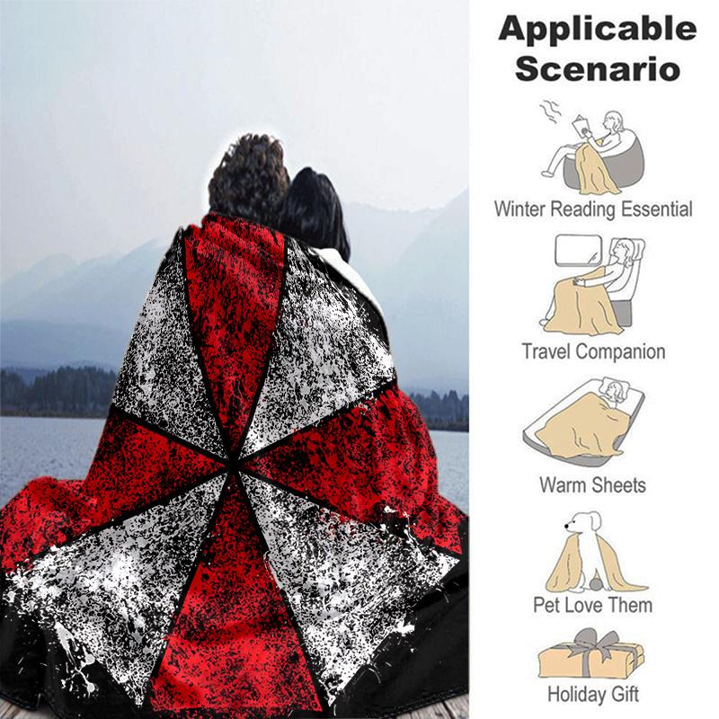 1pc Creative Design Resident Evil Design Blanket Seasonal Home Decorative Throw for Room, Gift Idea, Living Room, Travel, Camping, Car Blankets
