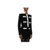 Self-Portrait Spliced Round Neck Slim Fit Single-Breasted Long Sleeve Jacket Women jackets Black AW24074C-BLACK