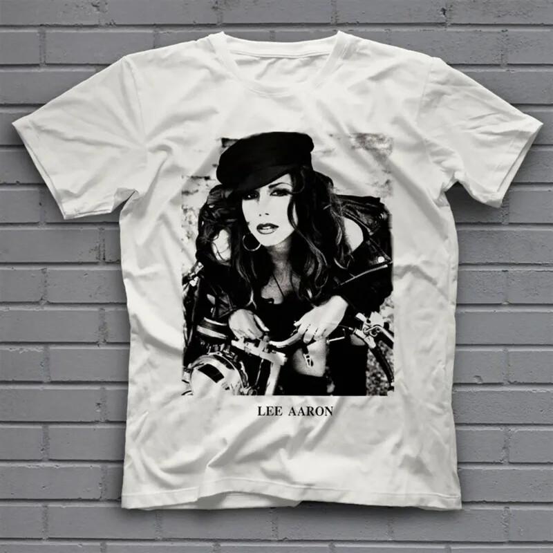 New Lee Aaron music star heavy cotton white S-5XL unisex shirt Unisex T-Shirt S
