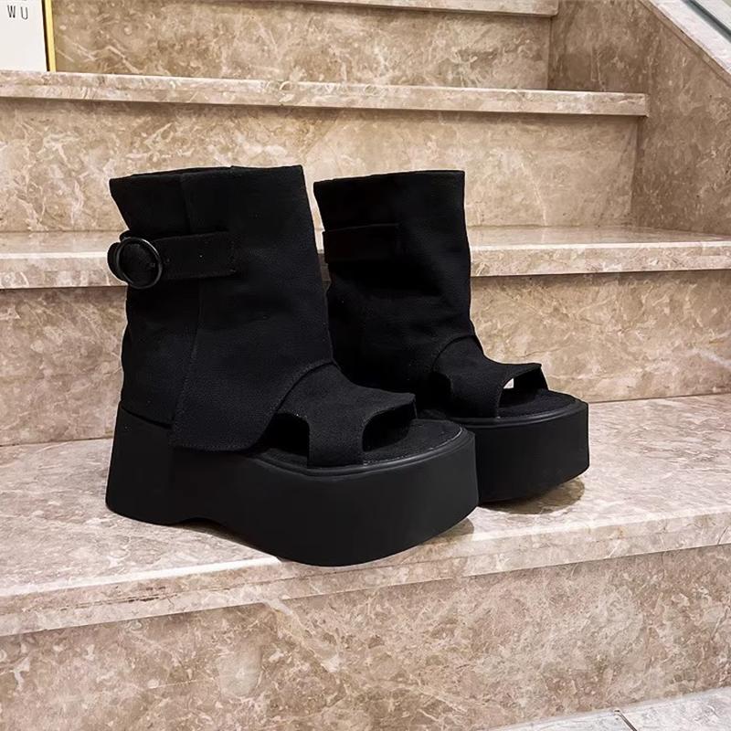 Mode Flats Plateau Damen Sandalen Bequeme Weiche Laufschuhe Lässige Mode Frau Zehenfreie Schuhe 2025 Sommer Cowboy Aushöhlen Femme Zapatos