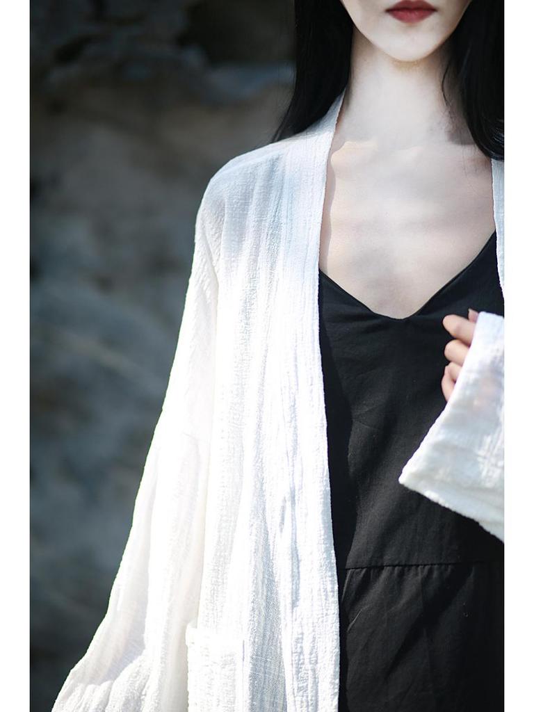 Zen Style Cotton Linen Cardigan - Spring/Summer Sun Protection
