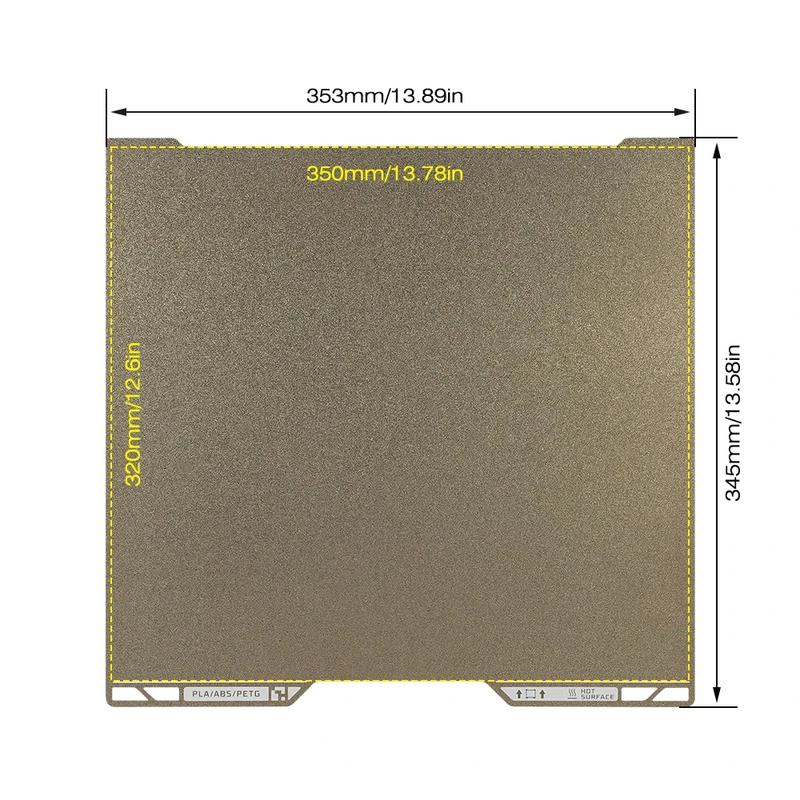 Für Bambu Lab H2C H2S H2D Bauplatte 350x320mm Bett Doppelseitiger Druck PEI Spray Magnetischer Federstahlfilm Lab H2S Hotend