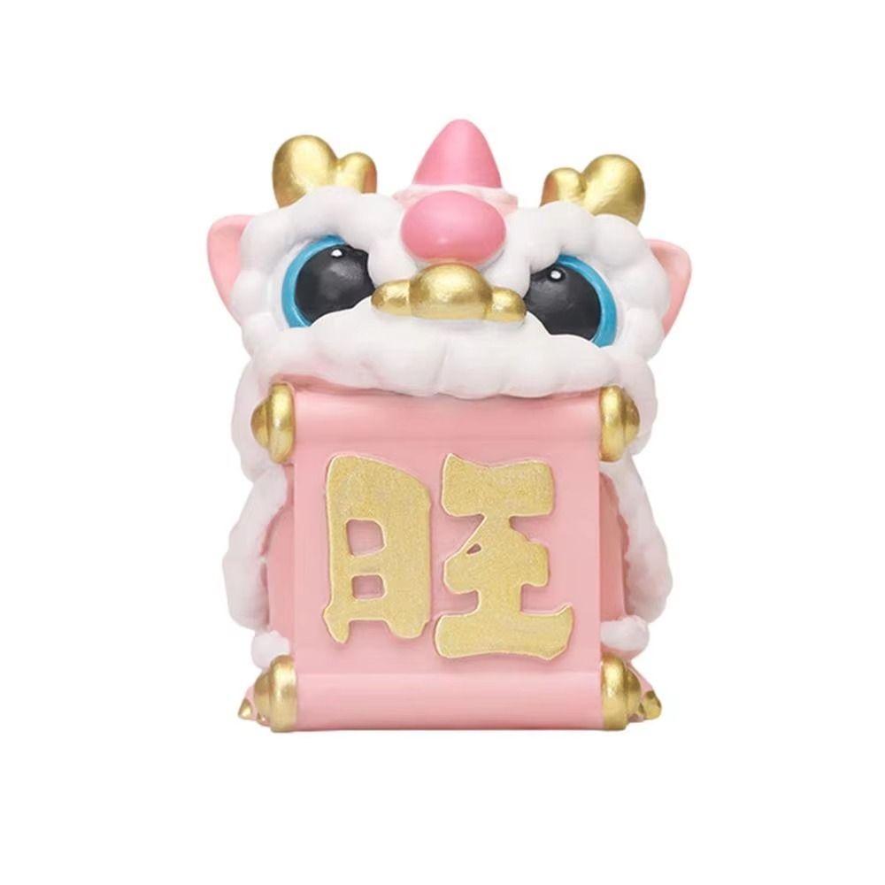 Traditional Wake Lion Ornaments Cartoon Lucky Dancing Lion Model  Tabletop Decoration