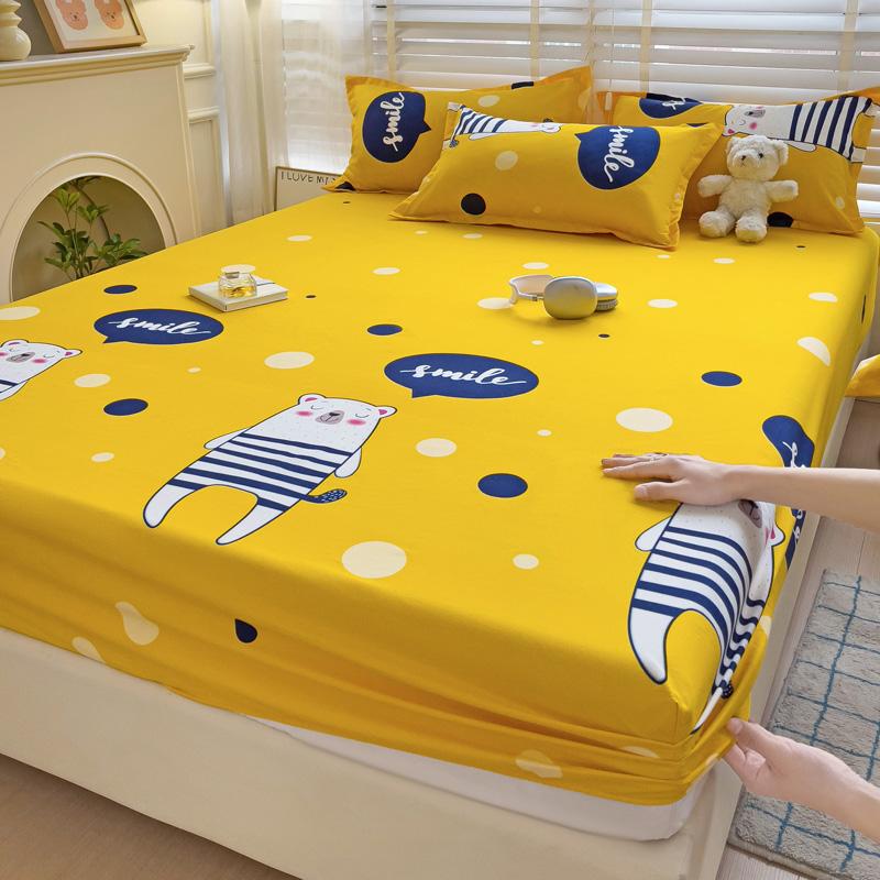 Bed Sheets Cute Animals Fitted Sheet Non Slip  Bedspread With Elastic Band Mattress Cover (no Pillowcase) Double Bed Sheets