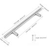 5pcs Kitchen Handle Stainless Steel T Bar Door Pull 128mm Cabinet Knobs and Handles Silver Furniture Handle