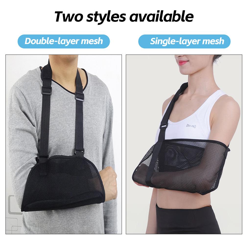 Kinderarmschlinge bei Fraktur Atmungsaktive Unterarmstütze Anti-Erstickungs-Schultergurt Armbandage Einheitsgröße Waschbar Wiederverwendbar Sportverletzung