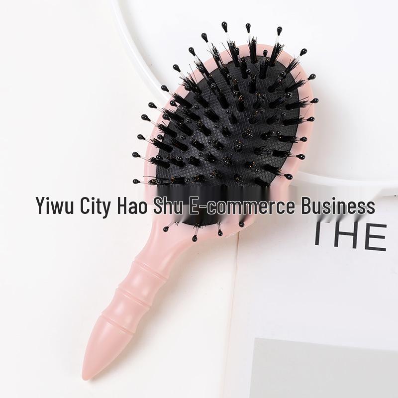 

Children s Macaron-Shape Pig Bristle Comb: Detangle, Volumize, and Massage Hair with Air Cushion Design