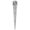 Ground Spikes (2 Pcs) Silver 12*12*89 Cm Galvanized Steel