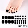 34tips UV Free Gel Toenail Sticker Solid Full Cover Gel Toenail Wraps Self-Adhesive Foot Nail Art Decoration