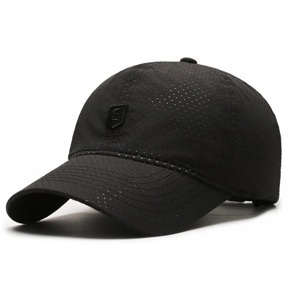 

Sun Protection Summer Sun Hat Breathable Perforated Baseball Cap Travel Sports Hat For Women Men чёрный