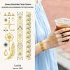 Chinese Style Waterproof Phoenix & Koi Tattoo Sticker - Long-lasting, Aesthetic Dunhuang Design for Arm & Collarbone