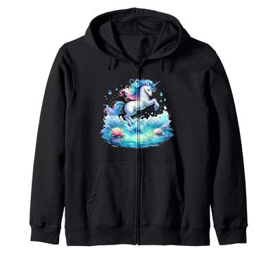 Funny Animals Unicorn Friends Zip Hoodie
