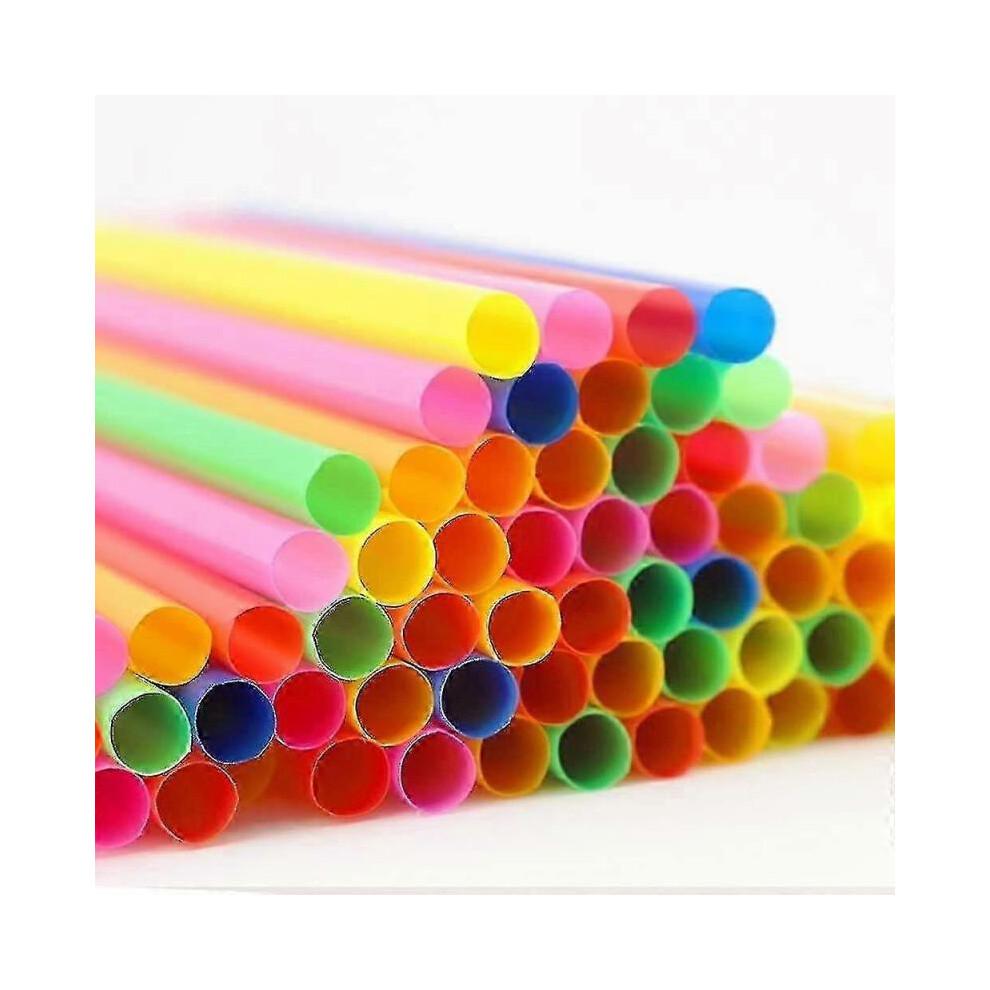 (1000PCS) 300/500/1000pcs 10.3in Jumbo Straws Smoothie Straws Milkshake Straws Extra Wide Extra Long Assorted Bright C