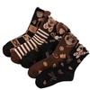 Autumn/Winter High-Value Flocked Bear Feather Yarn Mid-Tube Women's Socks