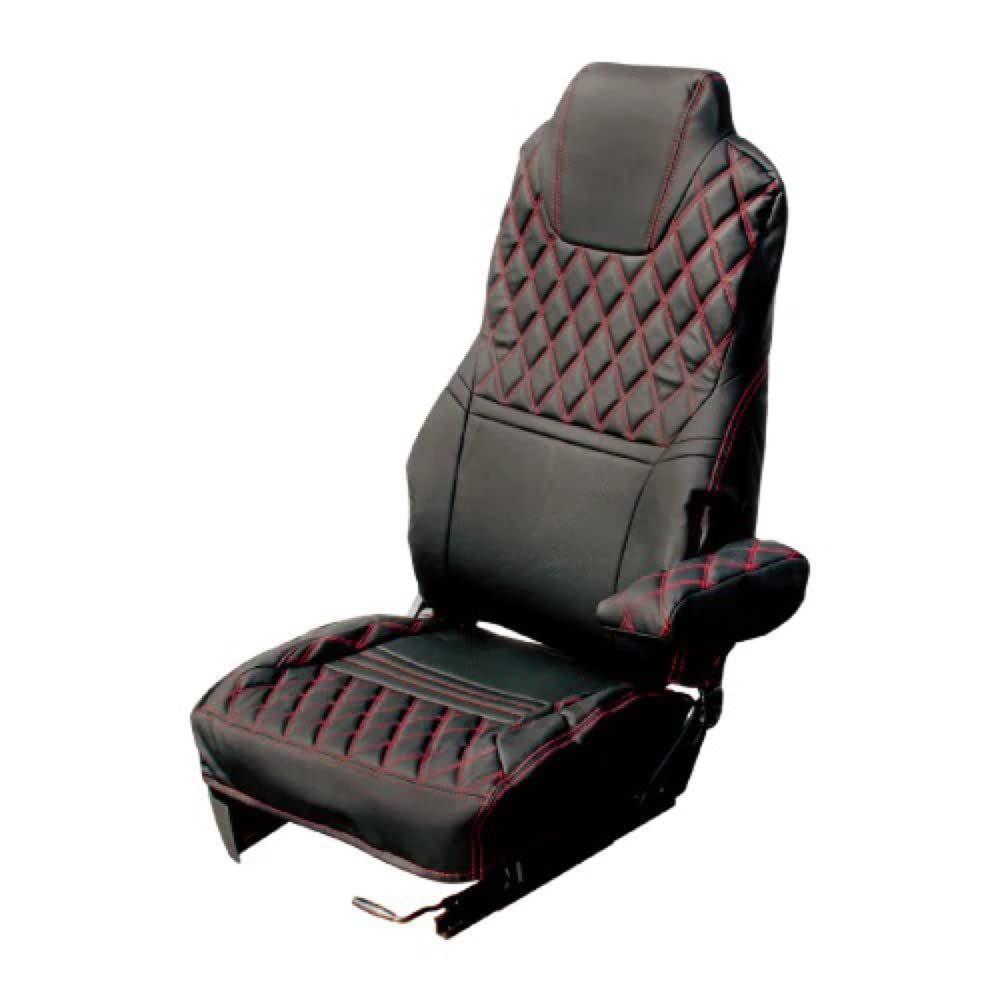 Jet Inoue Seat Covers for Black with Red 595344 Quon/Friends Condor, Thread,