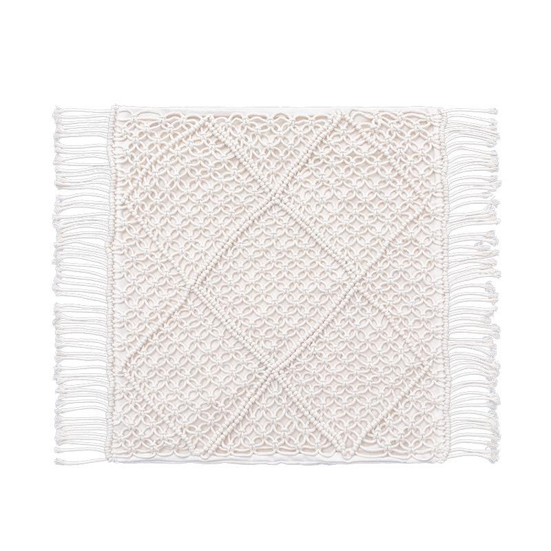 Handmade Cotton Rope Woven Lumbar Cushion Cover for Sofa