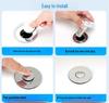 Universal Anti-Clog Bounce Filter Drain Stopper for Wash Basins