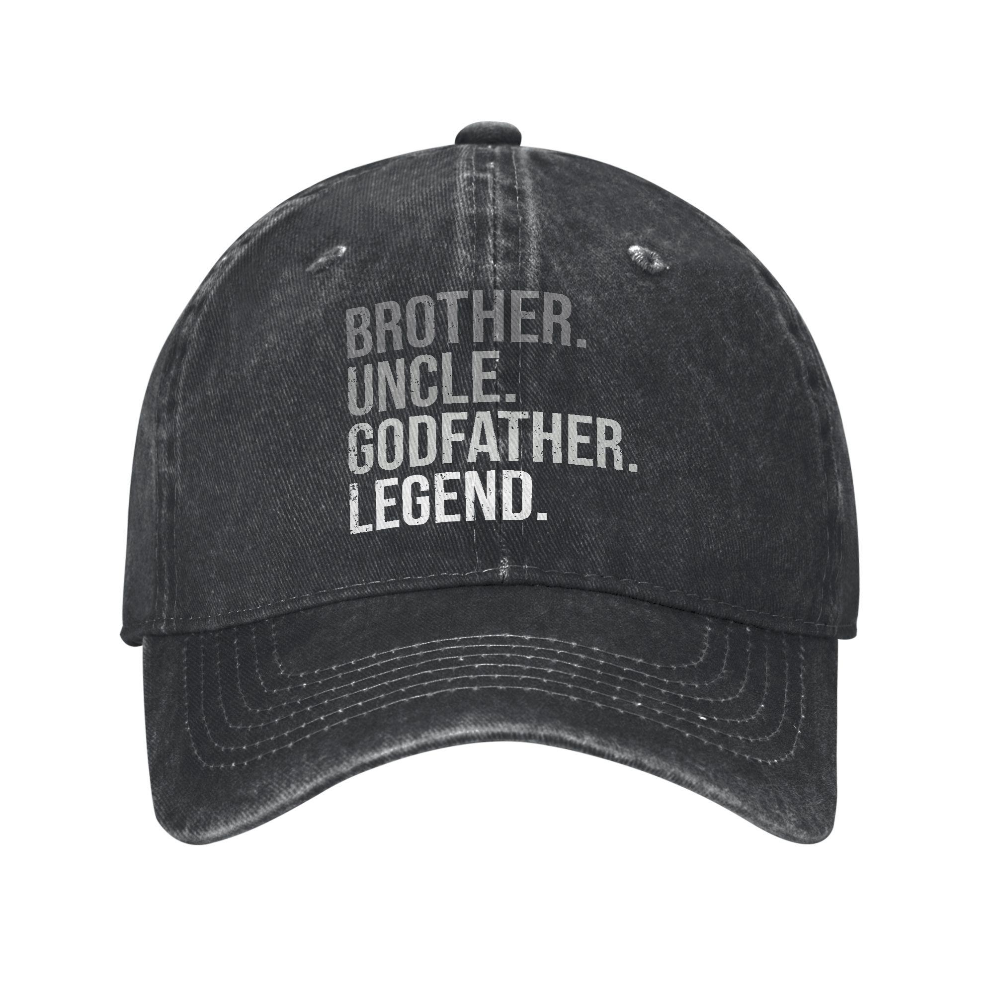 

Uncle Godfather Legend Casual Baseball Cap Tennis Skate Hip Hop Hats Summer Sunscreen Women Men Streetwear Snapback Cap One Size чёрный