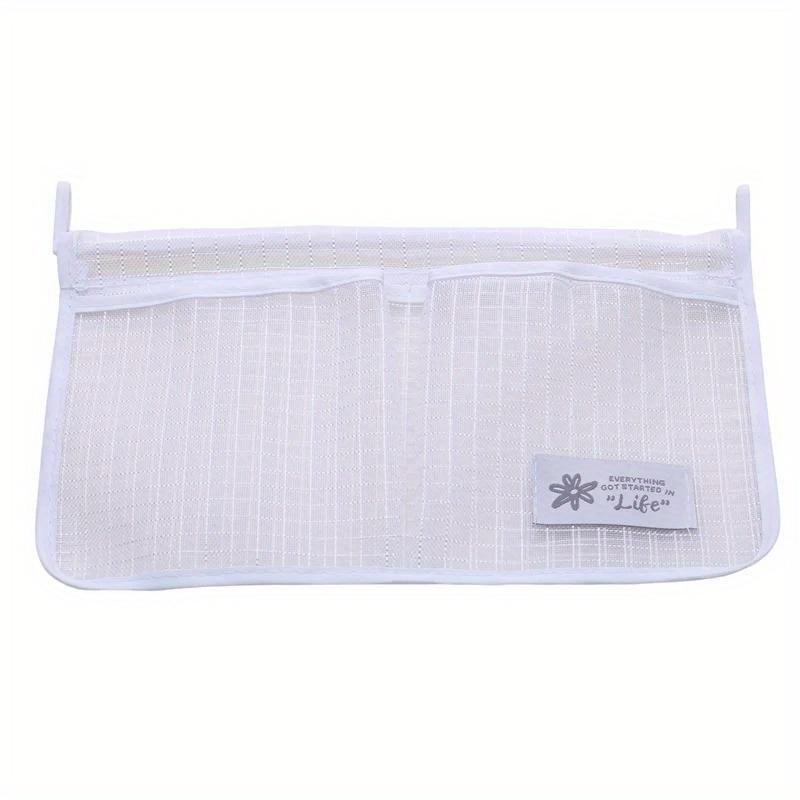 Сетчатая сумка для хранения в холодильнике, подвесной мешочек с двумя отделениями, карманы для кухонного органайзера с крючком, моющаяся сетчатая сумка для холодильника белый