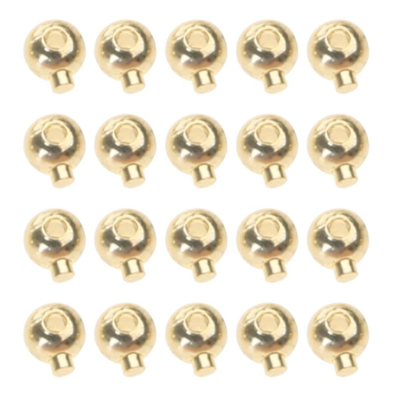 

20 штук удобных стопоров для позиционирования бусин, спейсерных бусин, обжимных бусин для ювелирных изделий ручной работы золотой
