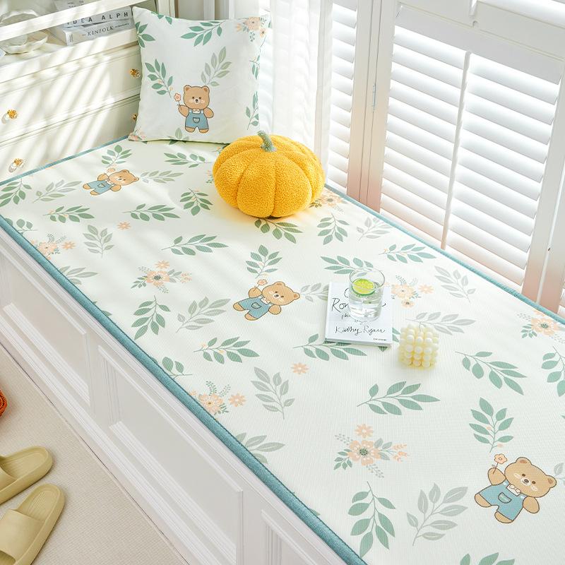 

Ice Silk Window Cushion Summer Luxury Balcony Cushion Lightweight Ledge Cushion for Lazy Sofa Bay Window 60*150