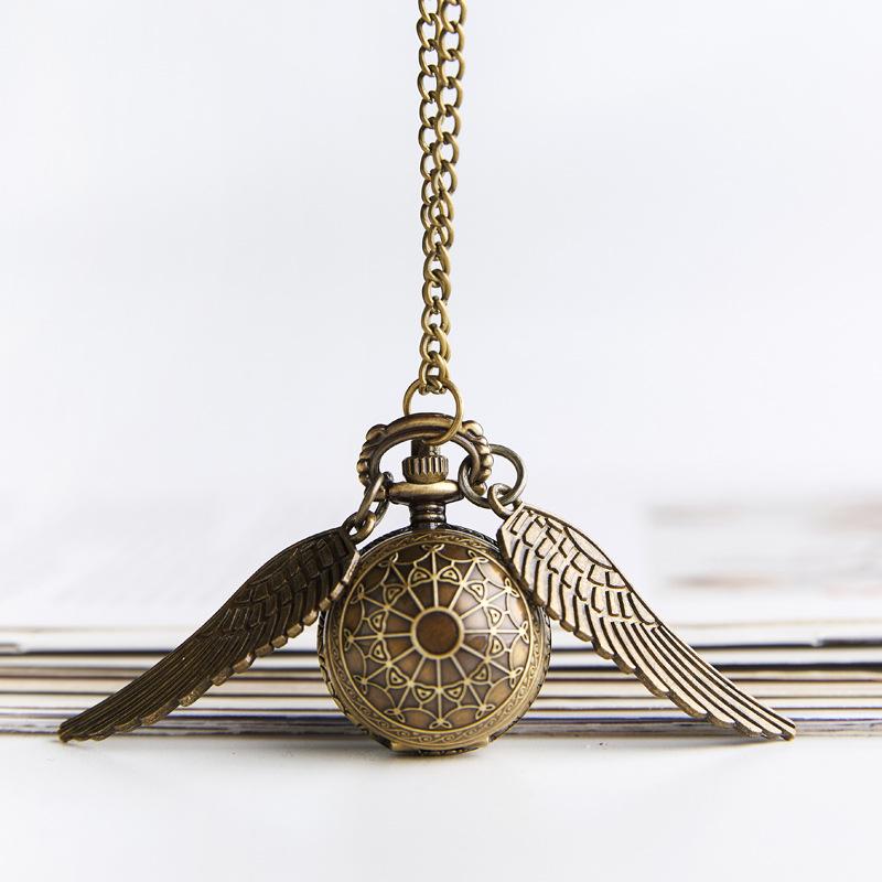 Retro Harry Potter Pocket Watch Pendant - Flip Cover, Digital Display for Kids & Elderly