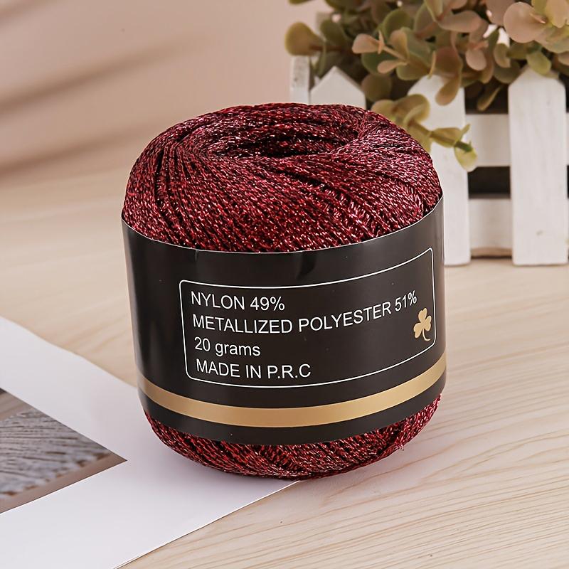 120m PET Vielseitiges Gold Silber Flexibles Metallicgarn Funkelnd Handgewebt Glänzend 2mm Langlebig Glänzendes Garn Handwerksqualität