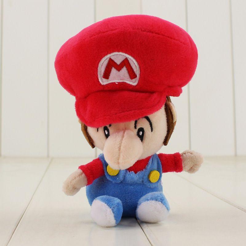 Adorable Super Mario Bros Baby Mario Luigi Plush Toy Stuffed Doll 6.7" Gift