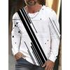 Simple Men's Sports Quick-drying Long-sleeved T-shirt 3D Printing New Sports Men's Autumn Casual Round Neck Men's Clothing Tops