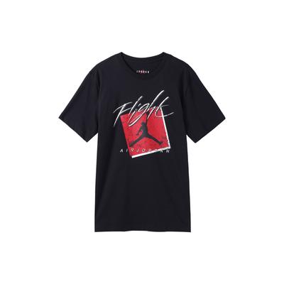 American Vintage Letter Print Round Neck Short Sleeve T-Shirt Men Tops Black DX9594-010